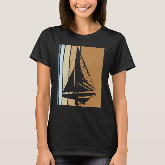 Camiseta Capitão do Iate Catamarã Retro Barco à Vela (Frente)