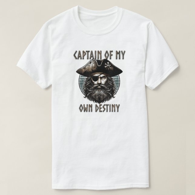 Camiseta Capitão do meu próprio destino (Frente do Design)