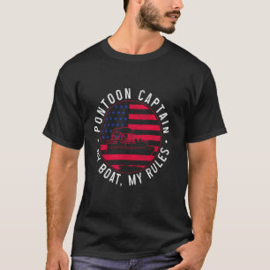 Camiseta Capitão do Pontão Meu Barco Minhas Regras Bandeira