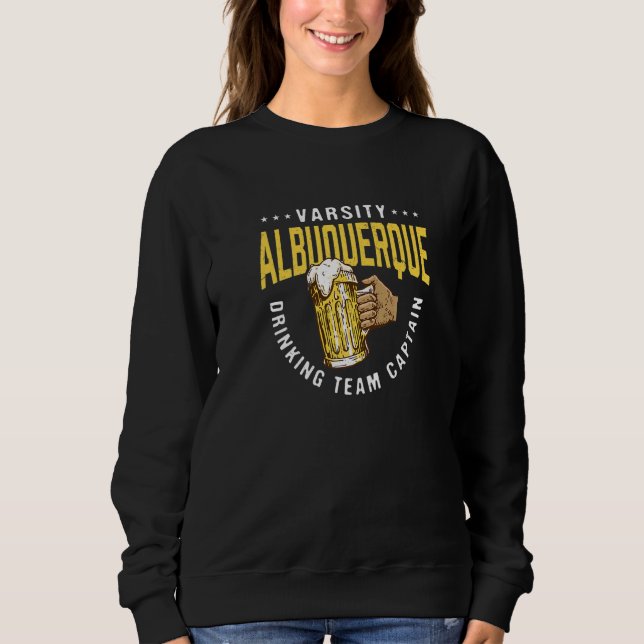 Camiseta Capitão do Time de Bebedores de Albuquerque Humor  (Frente)