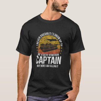 Camiseta Capitão Engraçado de Pontão Dono de Barco de Pontã