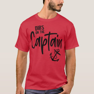 Camiseta Capitão Esposa do Capitão Engraçado Dibs No Capitã