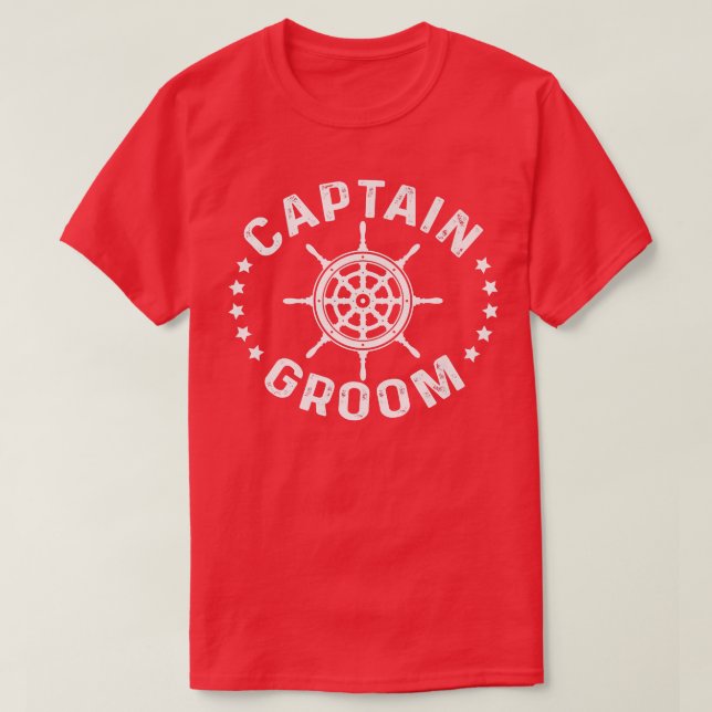 Camiseta Capitão Groom Sailboat Sailship Saili (Frente do Design)
