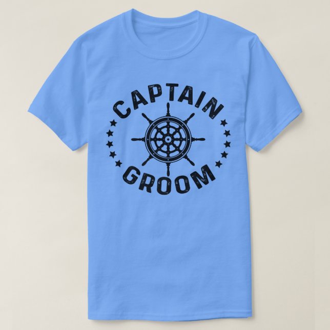 Camiseta Capitão Groom Sailboat Sailship Saili (Frente do Design)