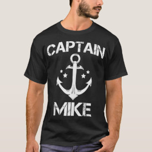 Camiseta CAPITÃO MIKE Funny Birthday Personalizado Boat