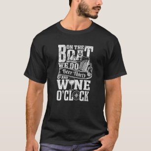 Camiseta Capitão Náutico de Barcos Vinho O Relógio Mulheres