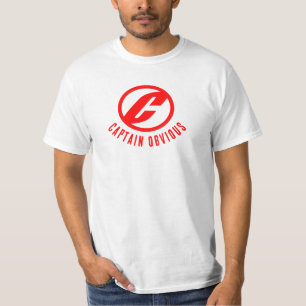 Camiseta Capitão Óbvio Estilo de Quadrinhos Herói Engraçado