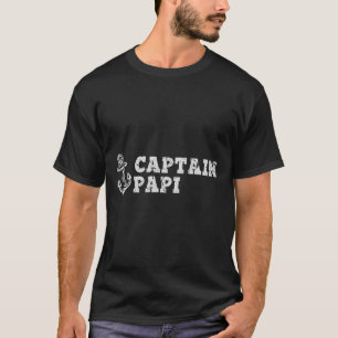 Camiseta Capitão Papi Navegando Em Barco Vintage Âncora F