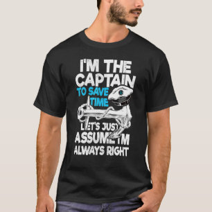 Camiseta Capitão para poupar Vamos de tempo, apenas suponha
