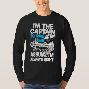Camiseta Capitão para poupar Vamos de tempo, apenas suponha