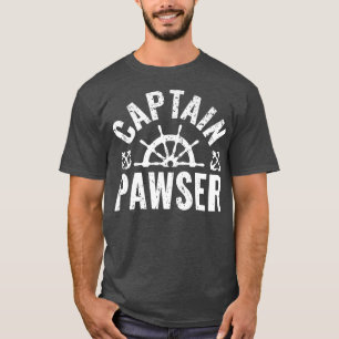 Camiseta Capitão Pawser Boat Proprietário do Lago Barco Pad