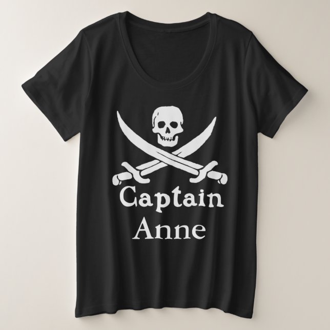 Camiseta Capitão Pirata Personalizado (Frente do Design)