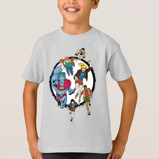 Camiseta Capitão Planeta e o Círculo dos Planetários (Frente)