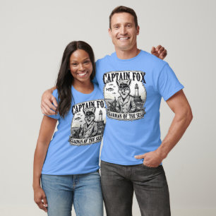 Camiseta Capitão Raposa Guardião dos Mares Desenho Náutico