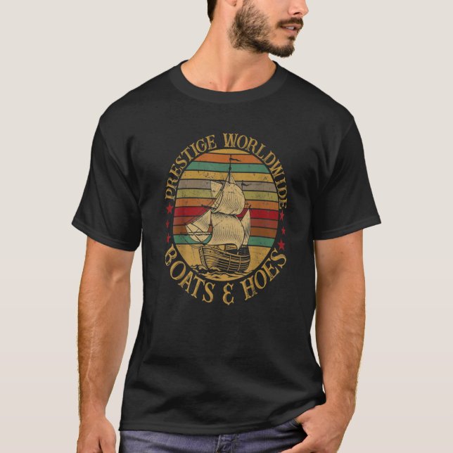 Camiseta Capitão Tee Decor Boats E Hoes Engraçado Vin (Frente)