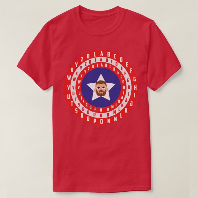 Camiseta Capitão Tipografia América (Frente do Design)