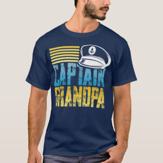 Camiseta Capitão Vovô Navegando Capitão Hat Boat Lover
