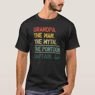 Camiseta Capitão Vovô O Homem O Mito A Capta Pontoon