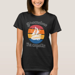 Camiseta Capitão Vovó Velejando Barco Vida para capitão meu