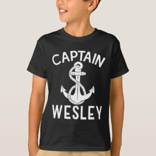 Camiseta Capitão Wesley Âncora Embarcação Iate Barco