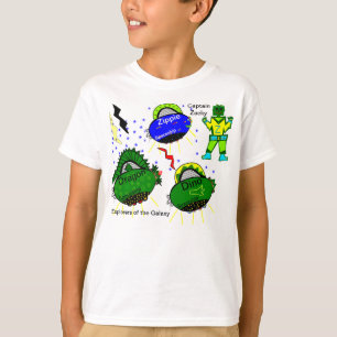 Camiseta Capitão Zacky Blue Fish Dragon Dino Spacesships