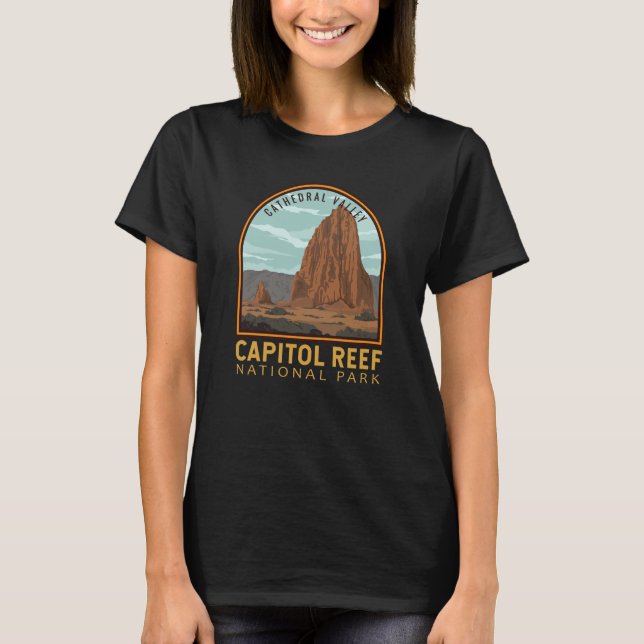 Camiseta Capitol Reef National Park Catthedral Valley Retro (Frente)