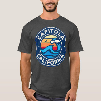 Camiseta Capitola California CA Vintage Ondas Marítimas
