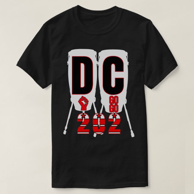 Camiseta Capitólio das Nações de Washington DC Conga Drums  (Frente do Design)