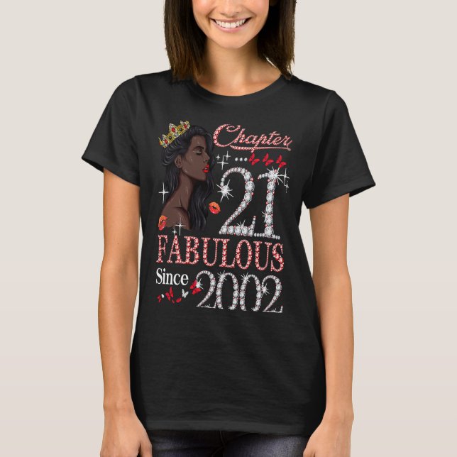 Camiseta Capítulo 21 Fabuloso Desde 2002 aniversário de 21  (Frente)