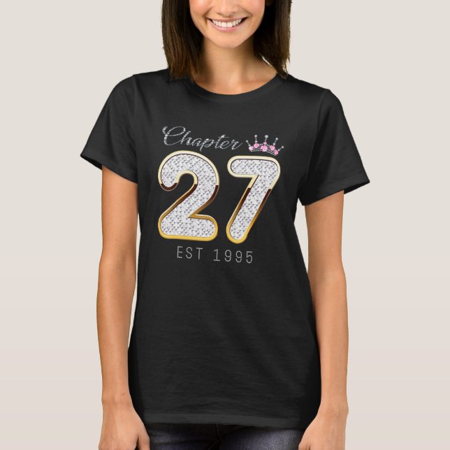 Camiseta Capítulo 27 Est 1995 27th Birthday Tee For Womens (Frente)