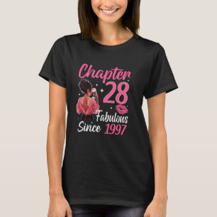 Camiseta Capítulo 28 Fabuloso Desde 1997 28 anos negro W