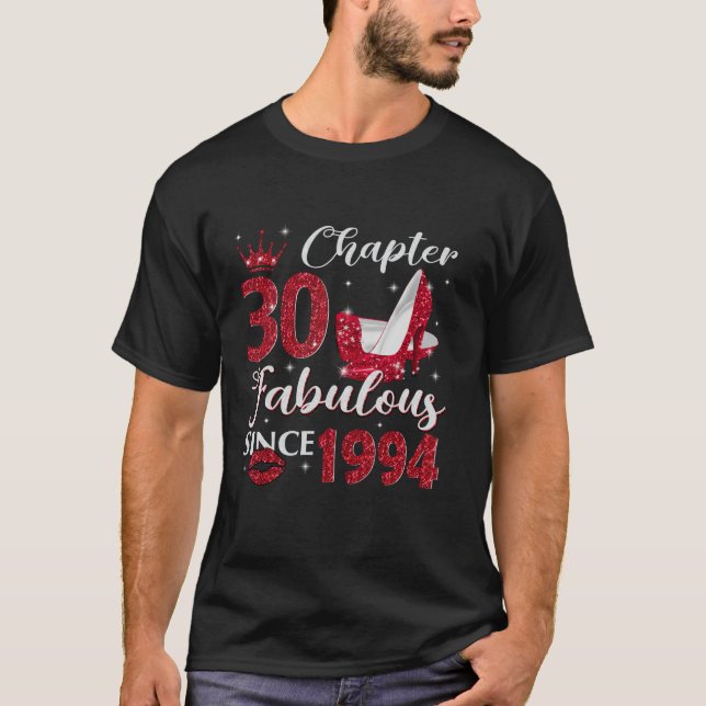 Camiseta Capítulo 30 Fabuloso Desde 1994 aniversário de 30  (Frente)