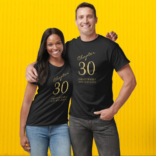 Camiseta Capítulo 30 Partido aniversário de 30 anos Negro E
