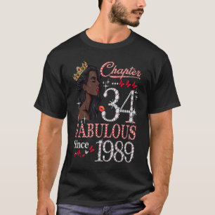 Camiseta Capítulo 34 Fabuloso desde 1989 34º Aniversário da
