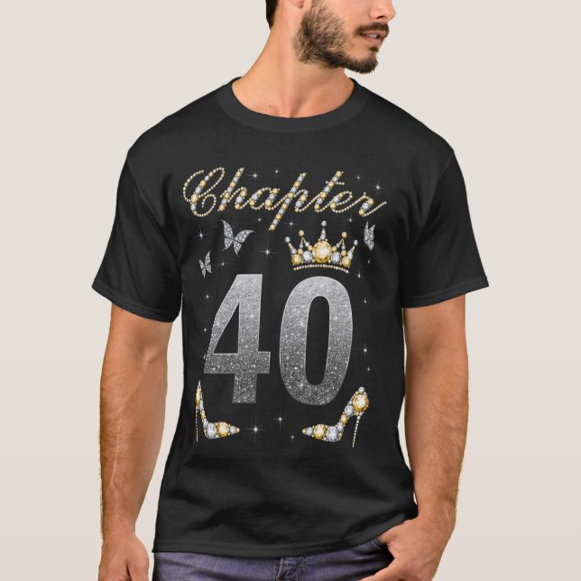 Camiseta Capítulo 40 Anos aniversário de 40 anos Mulher Rai (Frente)
