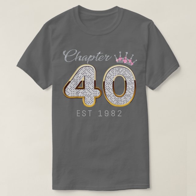 Camiseta Capítulo 40 EST 1982 41O Presente De Aniversário P (Frente do Design)