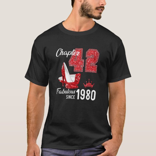 Camiseta Capítulo 42 Fabuloso desde 1980 42º Aniversário da (Frente)