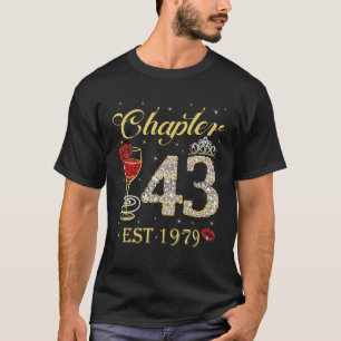 Camiseta Capítulo 43 Est 1979 43º Aniversário Para Mulheres