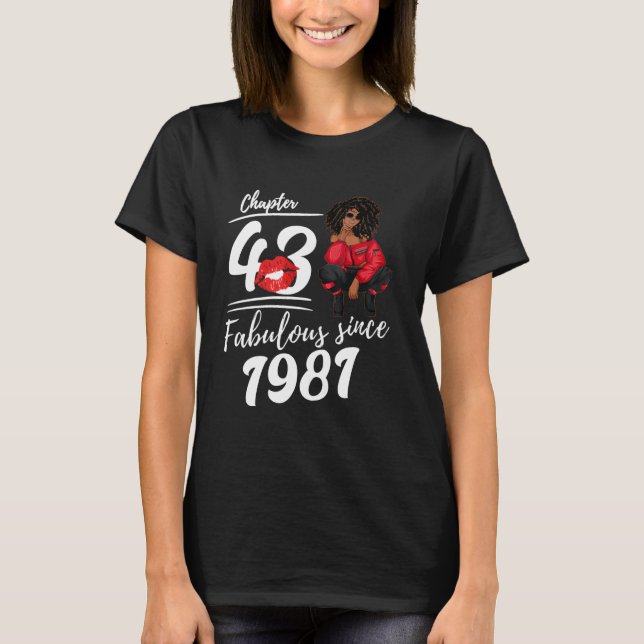 Camiseta Capítulo 43 Fabuloso Desde 1981 43º Aniversário da (Frente)