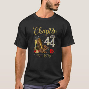 Camiseta Capítulo 44 Anos EST 1979 Vinho de Aniversário de