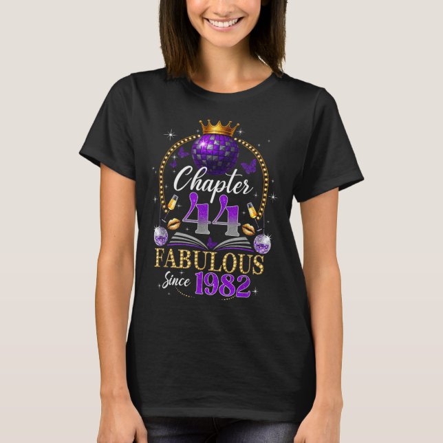 Camiseta Capítulo 44 Desde 1982 Bola de Disco Roxa 44º Aniv (Frente)