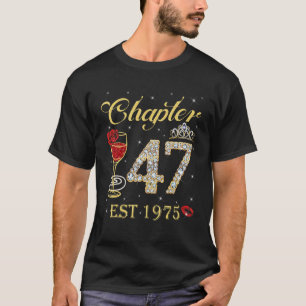 Camiseta Capítulo 47 Est 1975 47º Aniversário Para Mulheres