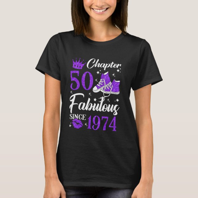 Camiseta Capítulo 50 Fabuloso desde 1974 50º presente (Frente)