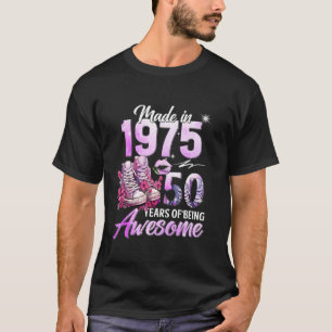 Camiseta Capítulo 50 Fabuloso EST 1975 50º Aniversário Flor