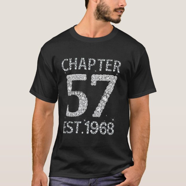 Camiseta Capítulo 57 EST 1968 Feliz Presente de Aniversário (Frente)