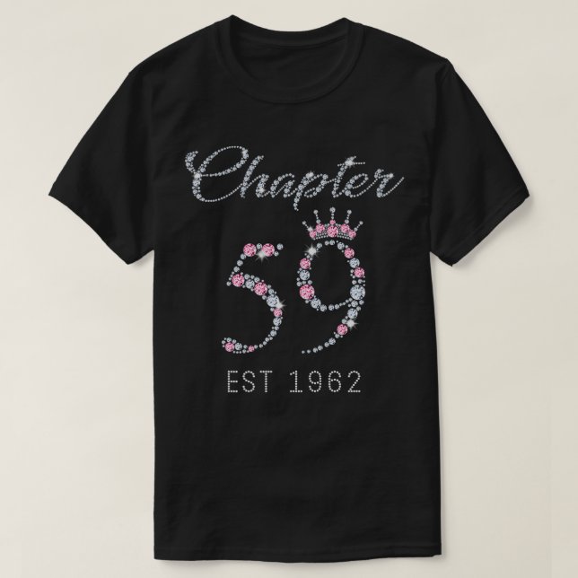 Camiseta Capítulo 59 EST 1962 59O Presente De Aniversário P (Frente do Design)