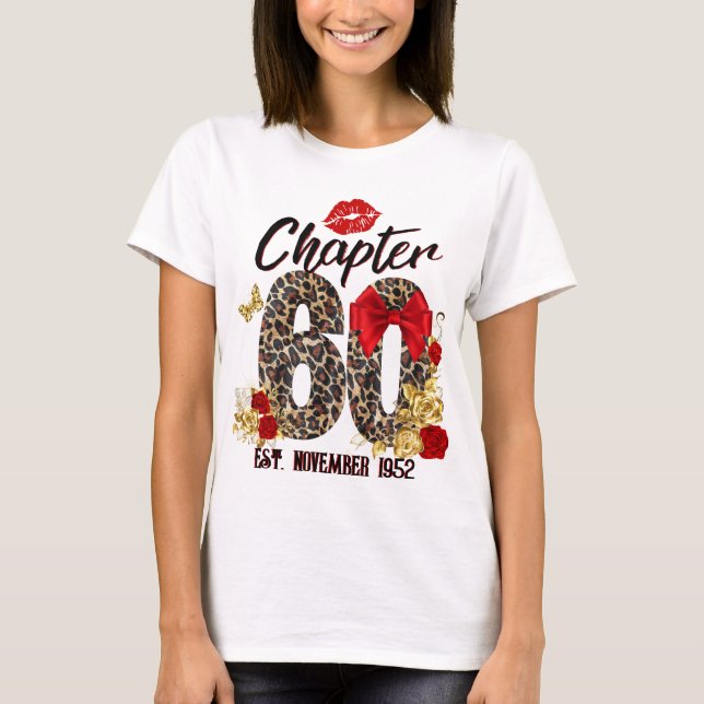 Camiseta Capítulo 60 Leopardo Vermelho e Dourado 60º Aniver (Frente)