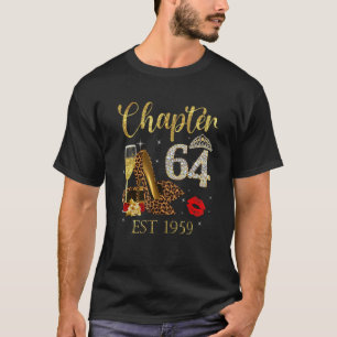Camiseta Capítulo 64 Anos EST 1959 Vinho de Aniversário de
