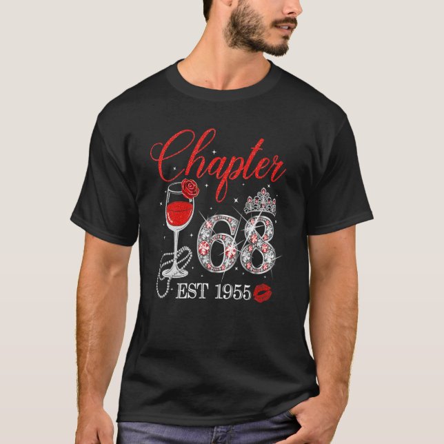 Camiseta Capítulo 68 Anos EST 1955 68ª Rosa vermelha de ani (Frente)
