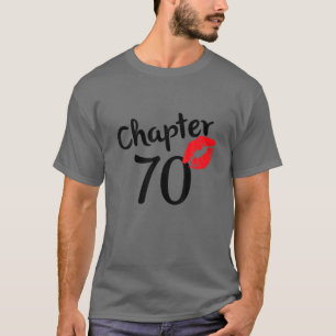 Camiseta Capítulo 70 anos 70 Feliz Lábios de aniversário Mu
